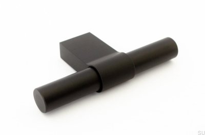 T-Bar Line Big 12 Möbelknopf Aluminium schwarz