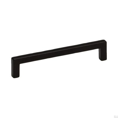 Länglicher Möbelgriff 0143 128 Pflege Metall schwarz