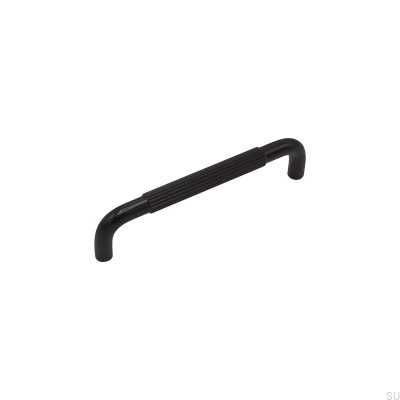 Helix Stripe 128 länglicher Möbelgriff Aluminium Schwarz