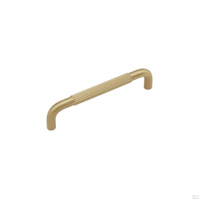 Verlängerter Möbelgriff Helix Stripe 128 Gold Brushed