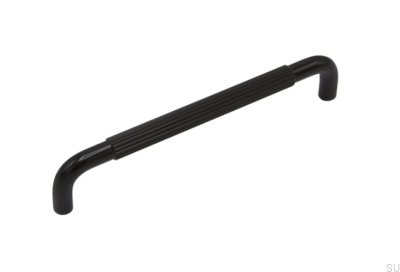 Helix Stripe 160 länglicher Möbelgriff Aluminium Schwarz