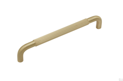 Verlängerter Möbelgriff Helix Stripe 160 Gold Brushed