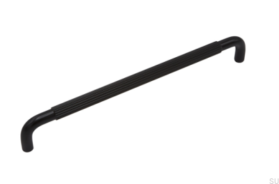 Helix Stripe 224 länglicher Möbelgriff, Aluminium, schwarz
