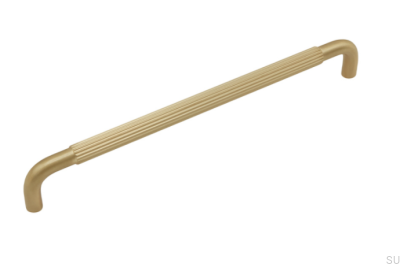 Verlängerter Möbelgriff Helix Stripe 224 Gold Brushed