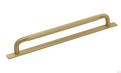 Verlängerter Möbelgriff mit Helix Stripe Unterlegscheibe 224 Gold Brushed