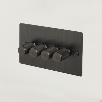 Cross 4G 120W LED-Dimmer, Messing, Bronze-Optik, Britischer Standard