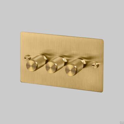 Cross 3G 120W LED-Dimmer Messing Britischer Standard