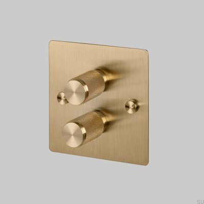 Cross 2G 120W LED-Dimmer Messing Britischer Standard