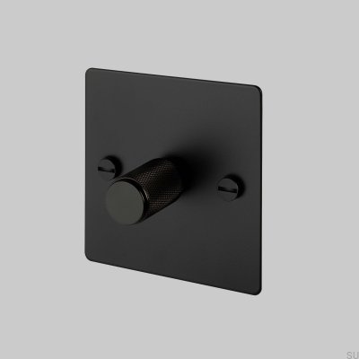Cross 1G 120W LED-Dimmer, Stahl, Schwarz, Britischer Standard