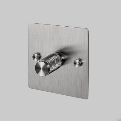 Cross 1G 120W LED-Dimmer Stahl Silber Britischer Standard