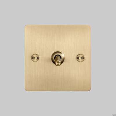 Einzelkreuzschalter, 1G, Messing, britischer Standard