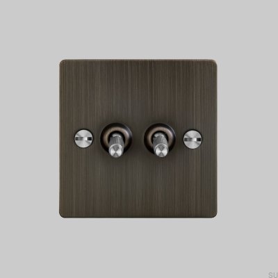 Doppelkreuz 2G, Messing in gebrannter Bronze mit silbernen Elementen, britischer Standard