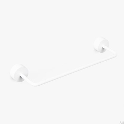 Länglicher Möbelgriff Luciola 128 Aluminium Weiß