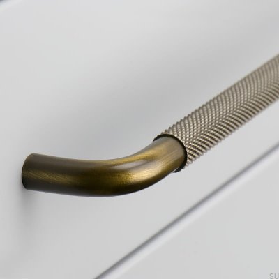 Länglicher Möbelgriff Helix 608 Antik Bronze