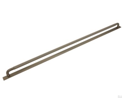 Länglicher Möbelgriff mit Helix 608 Unterlegscheibe, gebürstetes Silber