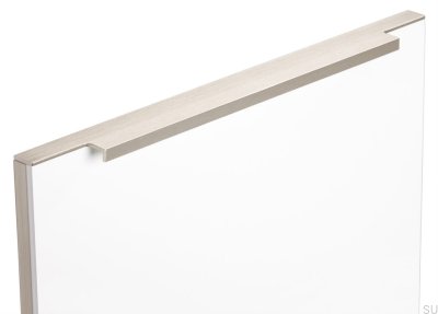 Linear 1197-1 Aluminium Möbelgriff mit silberner Kante