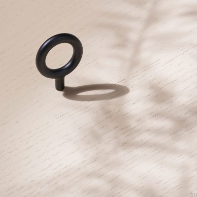 Möbelknopf, Metall, Schlüssel, Schwarz