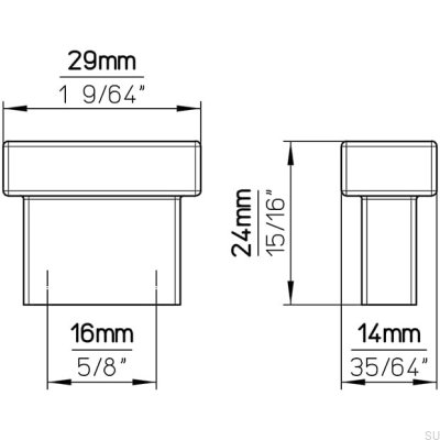 Langer Möbelgriff 1595 16 Nickel gebürstet
