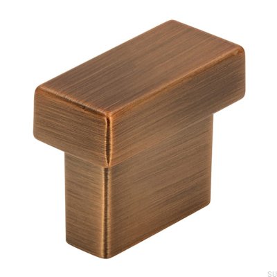 Möbelgriff länglich 1595 16 Antik Gold Gebürstet