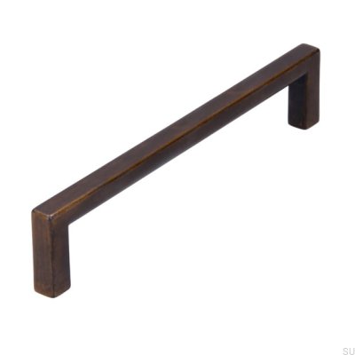 Möbelgriff länglich 2108 128 Antik Gold Gebürstet