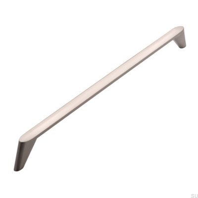 Länglicher Möbelgriff 2413 320 Nickel gebürstet