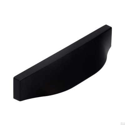 Muschel-Möbelgriff 2447 64 Metall Schwarz Mat