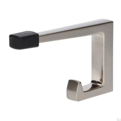 Wandhalter mit Türstopper 2422 32 Silber gebürstet
