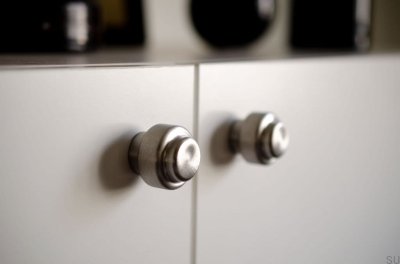 Möbelknopf Wandhalter Hip 30 Gebürsteter Stahl