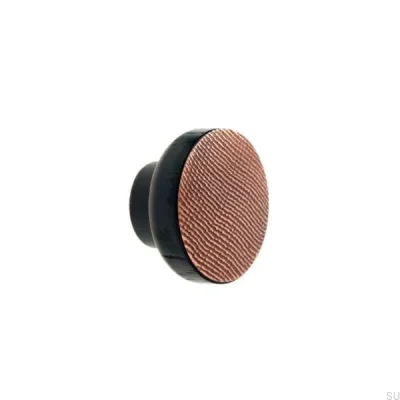 Möbelknopf Stempel Schwarz 40 Kupfer