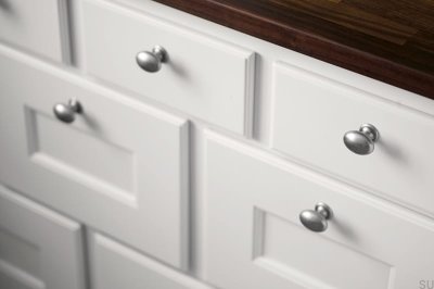 Möbelknopf 2538 Metall Silber (Inox-Optik)