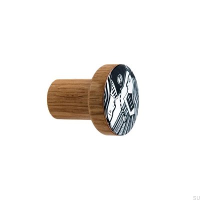 Wandaufhänger Kosmosy Wooden Oak Emailliert - Farbloses halbmattes Öl