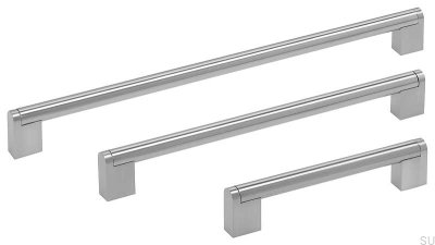 Boss 192 Möbelgriff länglich, silber poliert (Inox-Optik)