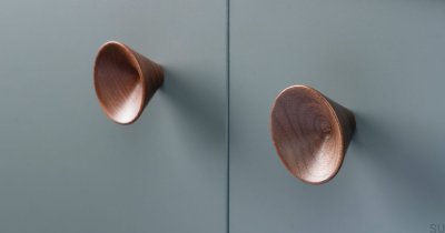 Möbelknopf Conic 43 Holz Nussbaum