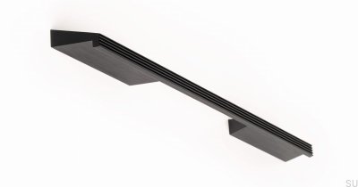 Möbellängsgriff Rail 192 Aluminium schwarz gebürstet