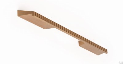 Längsmöbelgriff Rail 192, Aluminium, Gold, gebürstet, Cava