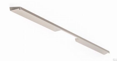 Langer Möbelgriff Rail 576 Aluminium Silber gebürstet
