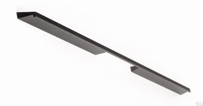 Langer Möbelgriff Rail 576 Aluminium Schwarz gebürstet