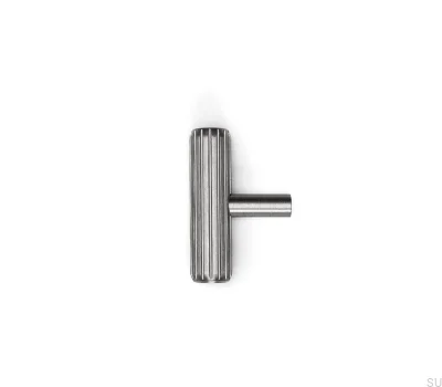 T-Bar Rille Silber Möbelknopf aus Aluminium