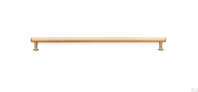 Länglicher Möbelgriff Rille 480 Gold Brushed