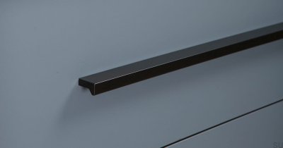 Winkel 300 Möbelgriff länglich Aluminium Schwarz Mat