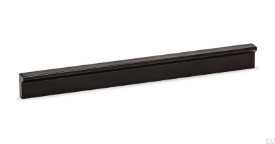 Winkel 400 Möbelgriff länglich Aluminium Schwarz Mat