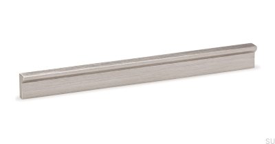 Angle 400 Länglicher Möbelgriff aus gebürstetem Silber