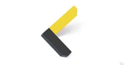 Eckwandhalter Anthrazit mit Yellow Eco