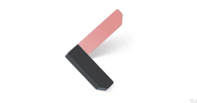 Eck-Wandhalter in Anthrazit mit Pink Eco