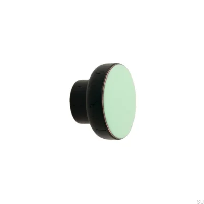 Möbelknopf Simple Black 40 Holz Emailliert Mint