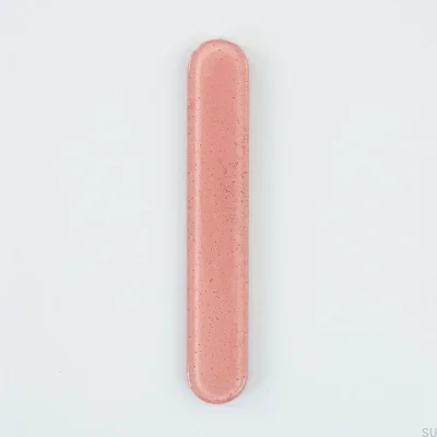 Runder 128 Möbelgriff, Glas, rosa