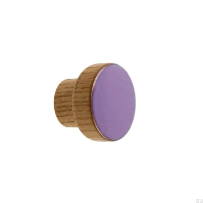 Möbelknopf Schlicht, Holz, Emailliert, Violett, Öl, Farblos, Halbmatt