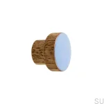Galki do mebli SIMPLE emaliowane 3 cm - olej przyciemniajacy - jasny niebieski.webp