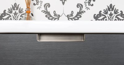 Nest 186 versenkter Möbelgriff, gebürstetes Nickel