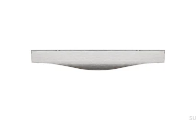 Noma 0254 128 Möbelgriff aus Aluminium, silberfarben, gebürstet